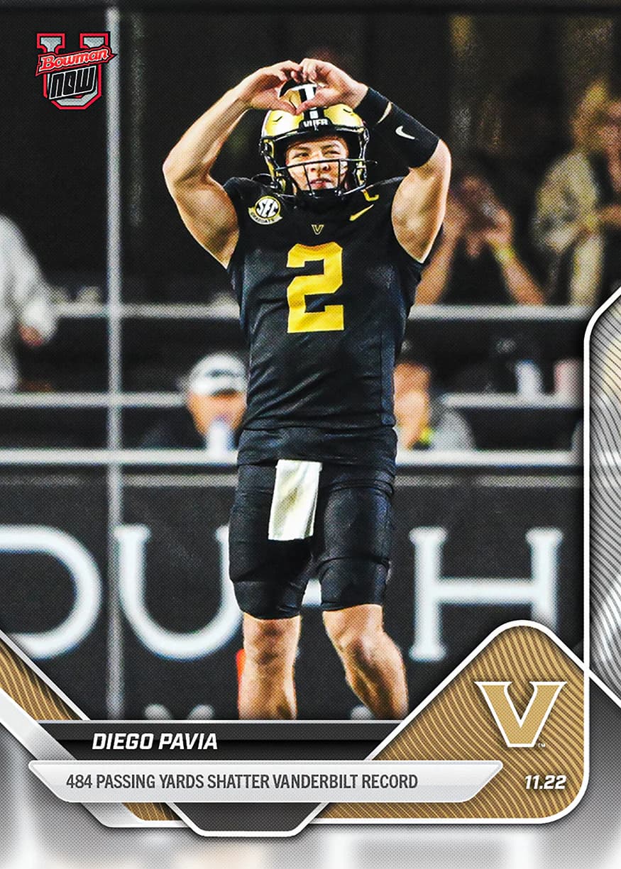 Diego Pavia - 2025-26 Bowman U Now Football - Card 48 - front