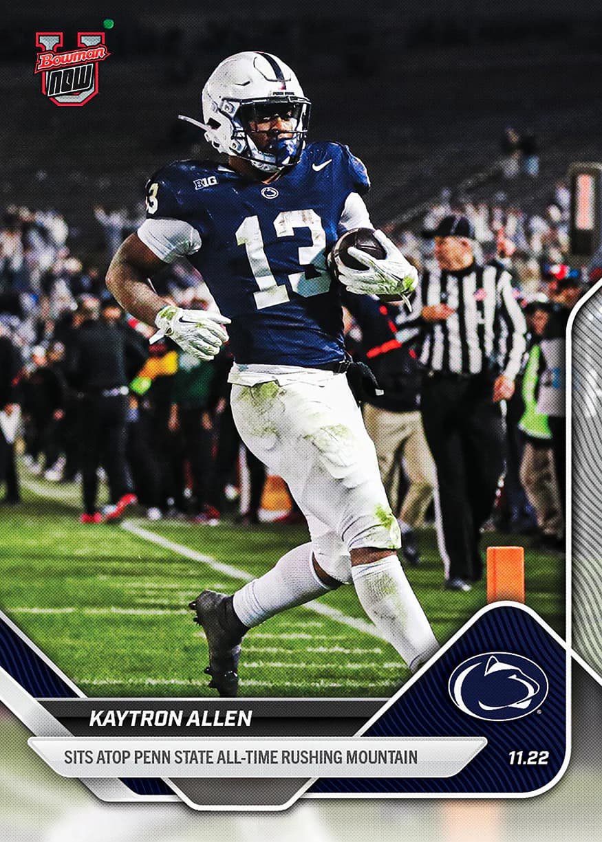 Kaytron Allen - 2025-26 Bowman U Now Football - Card 50 - front