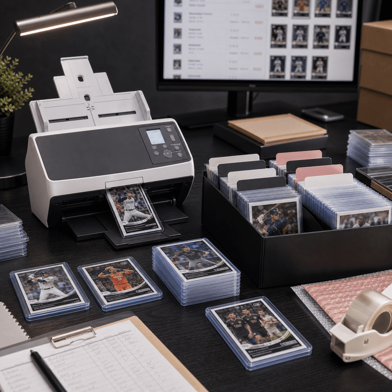 Ricoh fi-7180 style scanner workflow for lower-value Topps NOW cards